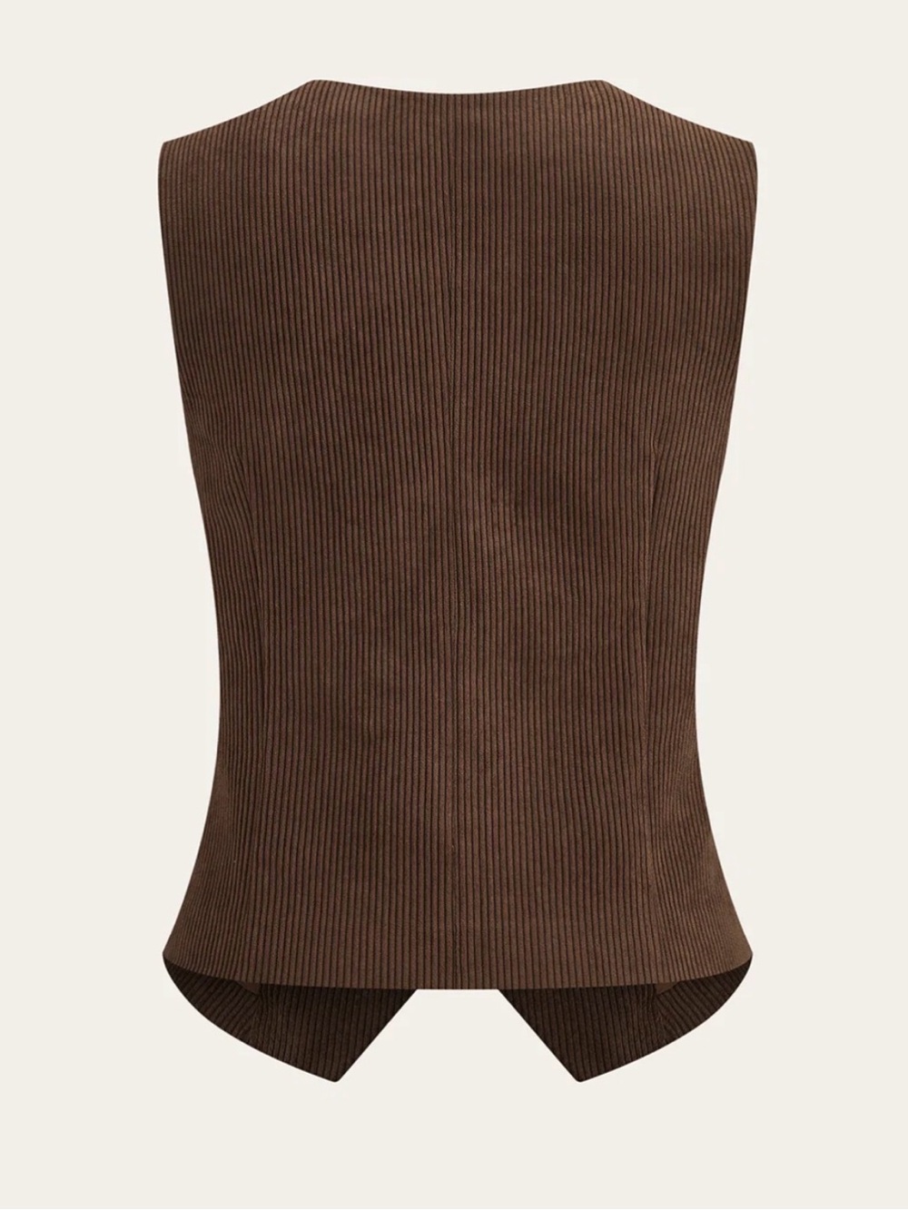 Commense Brown Wide Leg Pants with Matching Vest - Picture 3 of 9